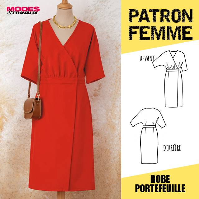 Patron femme  - Robe portefeuille (modèle Arles)