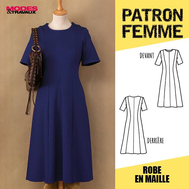 Patron femme - Robe en maille (modèle Aubagne)