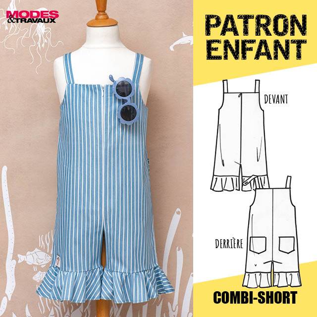 Patron enfant + poupée - Combi-short (modèle Paimpol)
