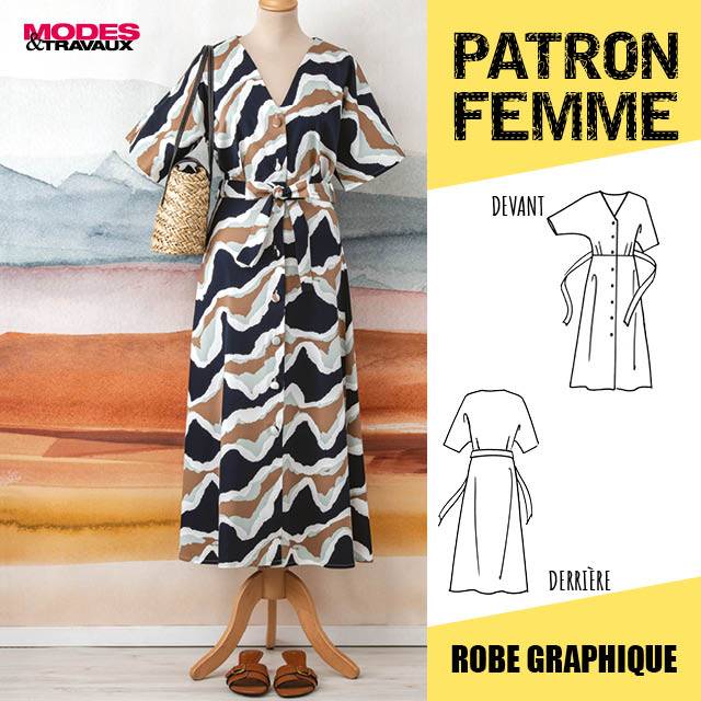 Patron femme - Robe graphique (modèle Honfleur)