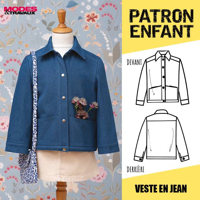 Patron enfant + poupée - Veste en jean (modèle York)
