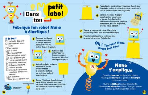 Mon petit Science & Vie avec Nano 53 Fabrique ton robot Nano à élastique !