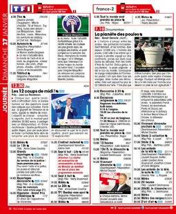 Télé Star 2208 JOURNÉE DIMANCHE 27 JANVIER