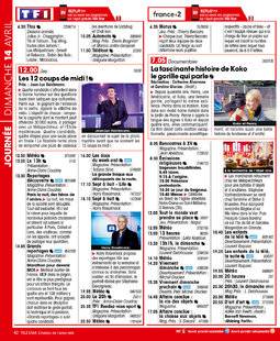 Télé Star 2219 JOURNÉE DIMANCHE 14 AVRIL