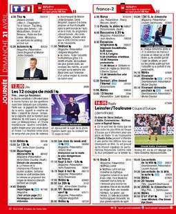 Télé Star 2220 JOURNÉE DIMANCHE 21 AVRIL