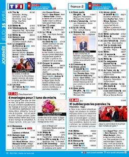 Télé Star 2220 JOURNÉE JEUDI 25 AVRIL