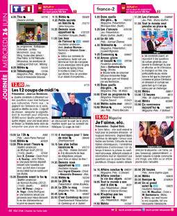 Télé Star 2229 JOURNÉE MERCREDI 26 JUIN