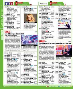 Télé Star 2232 JOURNÉE MARDI 16 JUILLET
