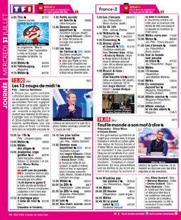 Télé Star 2234 JOURNÉE MERCREDI 31 JUILLET