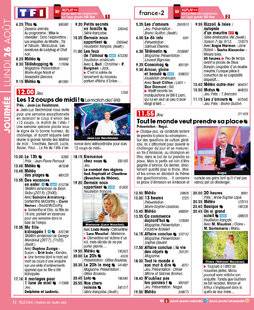 Télé Star 2238 JOURNÉE LUNDI 26 AOÛT