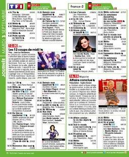 Télé Star 2239 JOURNÉE MARDI 3 SEPTEMBRE