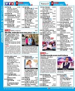Télé Star 2239 JOURNÉE JEUDI 5 SEPTEMBRE
