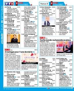 Télé Star 2241 JOURNÉE JEUDI 19 SEPTEMBRE