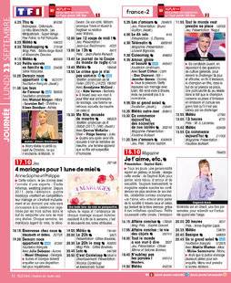 Télé Star 2242 JOURNÉE LUNDI 23 SEPTEMBRE