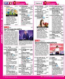 Télé Star 2242 JOURNÉE MERCREDI 25 SEPTEMBRE