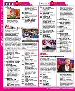 Télé Star 2243 JOURNÉE MERCREDI 2 OCTOBRE