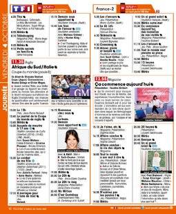 Télé Star 2243 JOURNÉE VENDREDI 4 OCTOBRE