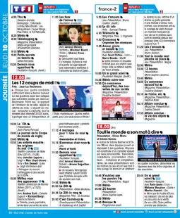 Télé Star 2244 JOURNÉE JEUDI 10 OCTOBRE