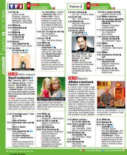Télé Star 2245 JOURNÉE MARDI 15 OCTOBRE