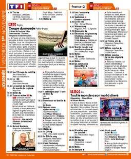 Télé Star 2247 JOURNÉE VENDREDI 1ER NOVEMBRE