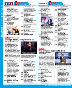 Télé Star 2257 JOURNÉE JEUDI 9 JANVIER