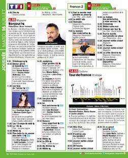 Télé Star 2493 JOURNÉE MARDI 16 JUILLET