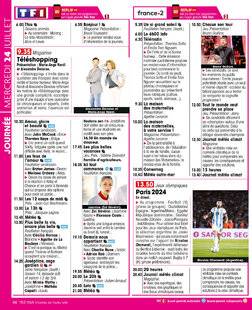 Télé Star 2494 JOURNÉE MERCREDI 24 JUILLET