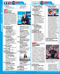 Télé Star 2494 JOURNÉE JEUDI 25 JUILLET