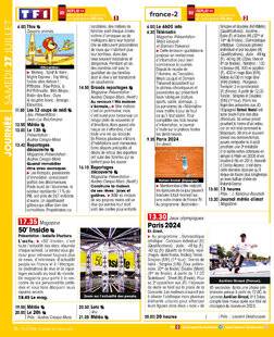 Télé Star 2495 JOURNÉE SAMEDI 27 JUILLET