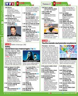 Télé Star 2501 JOURNÉE MARDI 10 SEPTEMBRE