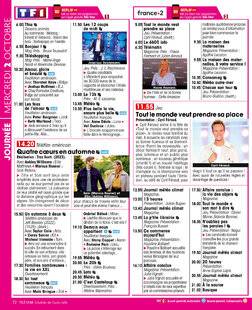 Télé Star 2504 JOURNÉE MERCREDI 2 OCTOBRE