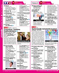 Télé Star 2505 JOURNÉE MERCREDI 9 OCTOBRE