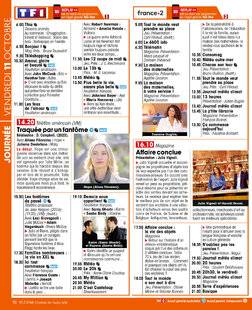 Télé Star 2505 JOURNÉE VENDREDI 11 OCTOBRE