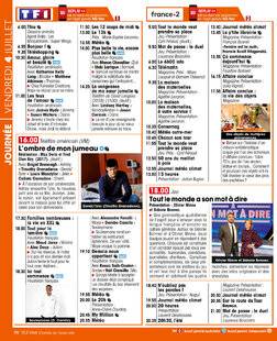 Télé Star 2543 JOURNÉE VENDREDI 4 JUILLET