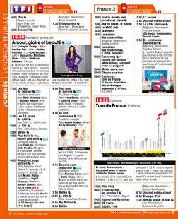 Télé Star 2544 JOURNÉE VENDREDI 11 JUILLET