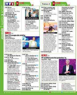 Télé Star 2548 JOURNÉE MARDI 5 AOÛT