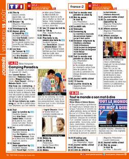 Télé Star 2549 JOURNÉE VENDREDI 15 AOÛT