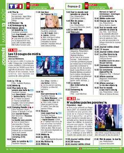Télé Star 2549 JOURNÉE MARDI 12 AOÛT