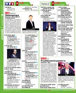 Télé Star 2550 JOURNÉE MARDI 19 AOÛT