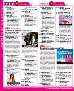 Télé Star 2552 JOURNÉE MERCREDI 3 SEPTEMBRE