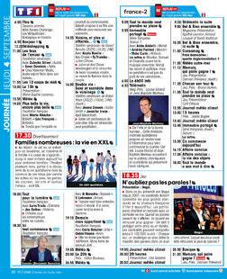 Télé Star 2552 JOURNÉE JEUDI 4 SEPTEMBRE