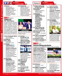 Télé Star 2553 JOURNÉE DIMANCHE 7 SEPTEMBRE