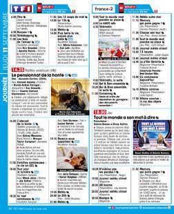 Télé Star 2553 JOURNÉE JEUDI 11 SEPTEMBRE