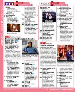 Télé Star 2555 JOURNÉE LUNDI 22 SEPTEMBRE