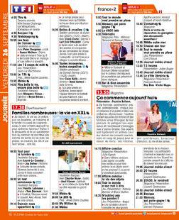 Télé Star 2555 JOURNÉE VENDREDI 26 SEPTEMBRE