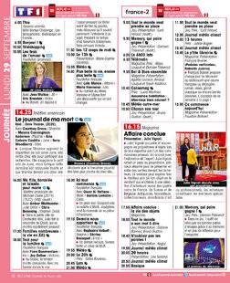 Télé Star 2556 JOURNÉE LUNDI 29 SEPTEMBRE