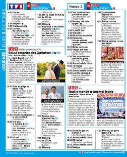 Télé Star 2556 JOURNÉE JEUDI 2 OCTOBRE