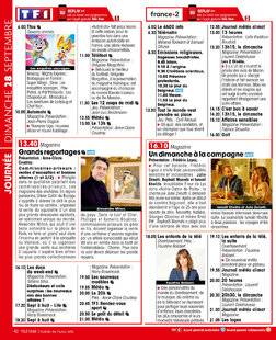 Télé Star 2556 JOURNÉE DIMANCHE 28 SEPTEMBRE