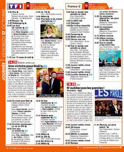 Télé Star 2558 JOURNÉE VENDREDI 17 OCTOBRE