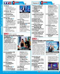 Télé Star 2561 JOURNÉE JEUDI 6 NOVEMBRE